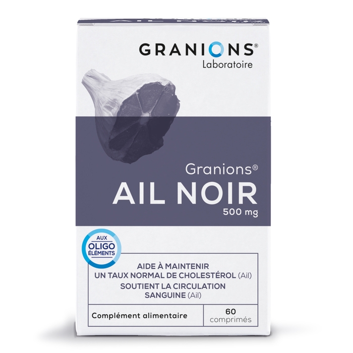 Granions Ail noir 
Aide à maintenir un taux normal de cholestérol 
Soutient la circulation sanguine 