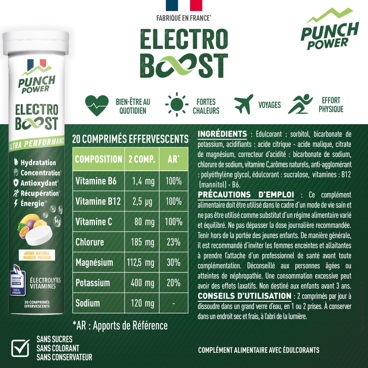 ElectroBoost Mangue Passion composition