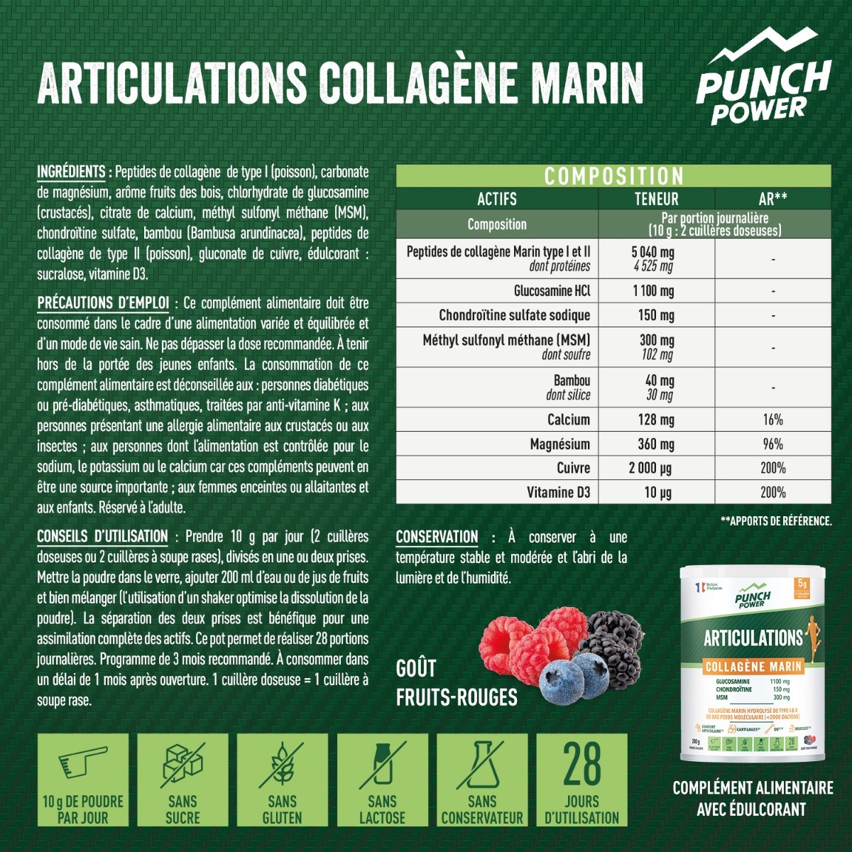 Collagène marincomposition