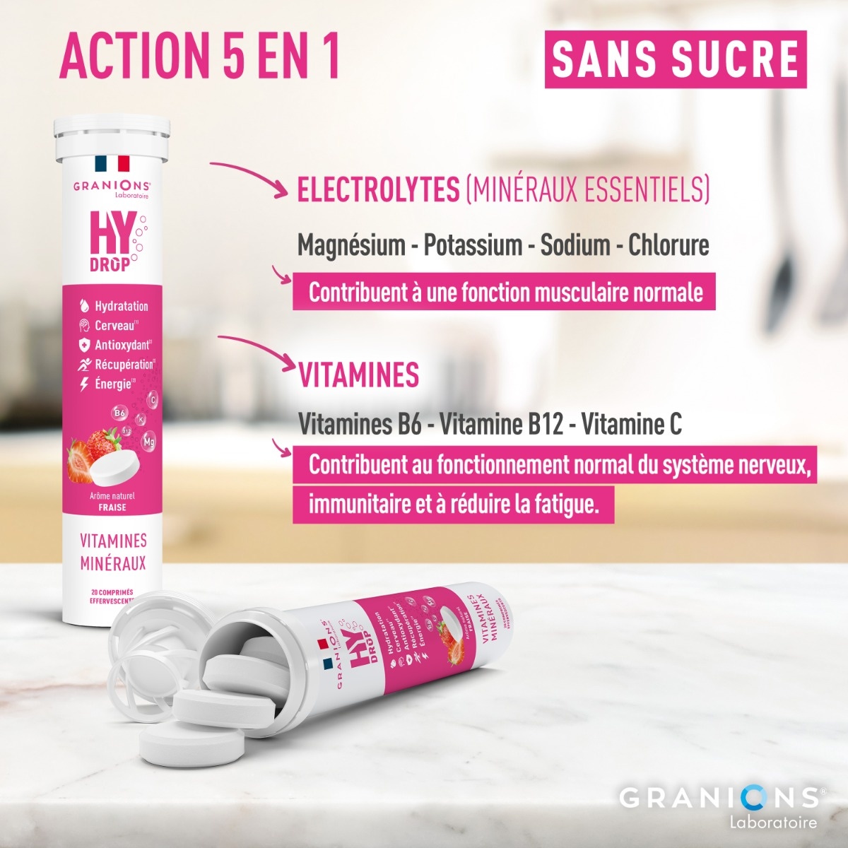 Granions Hydrop saveur fraise