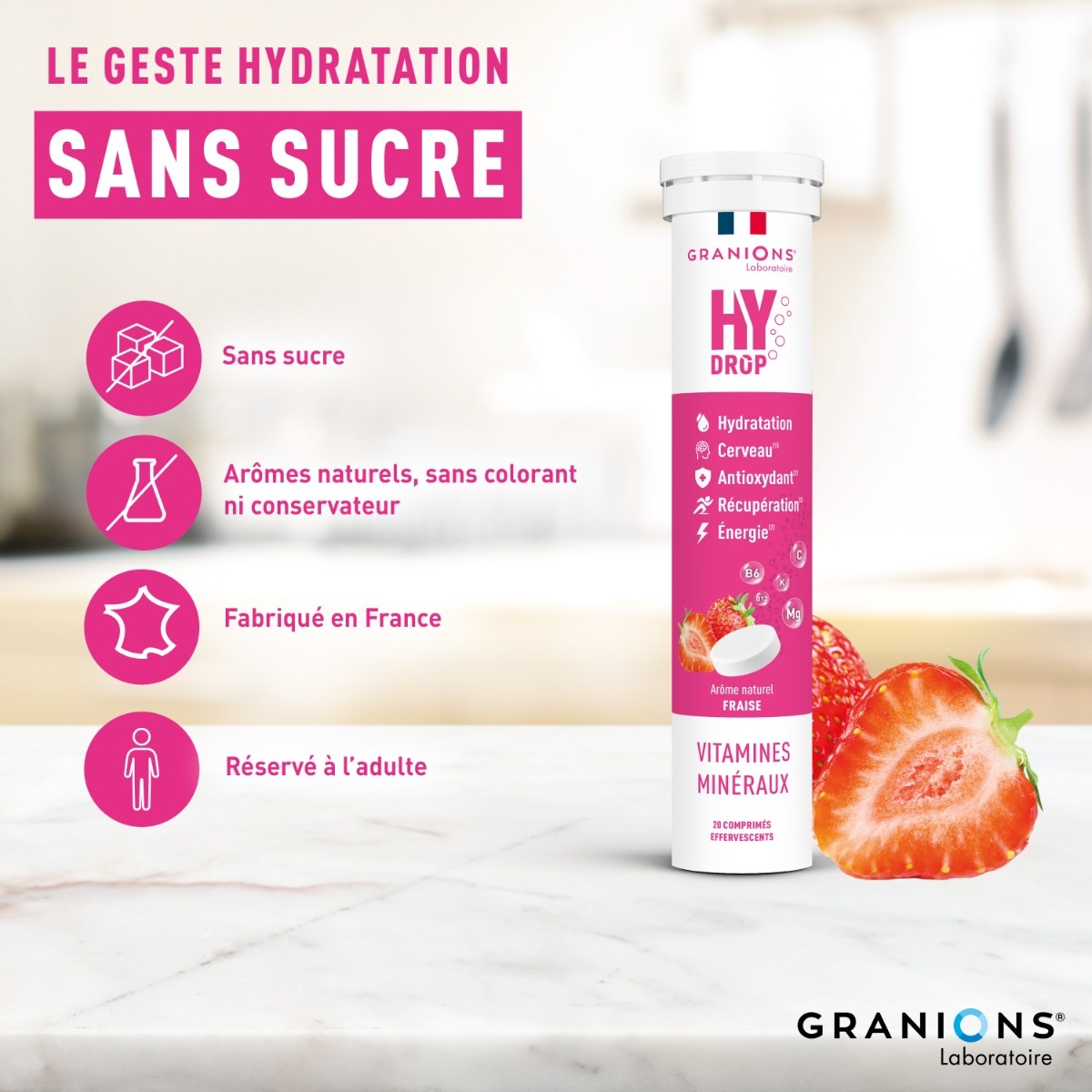 Granions Hydrop saveur fraise