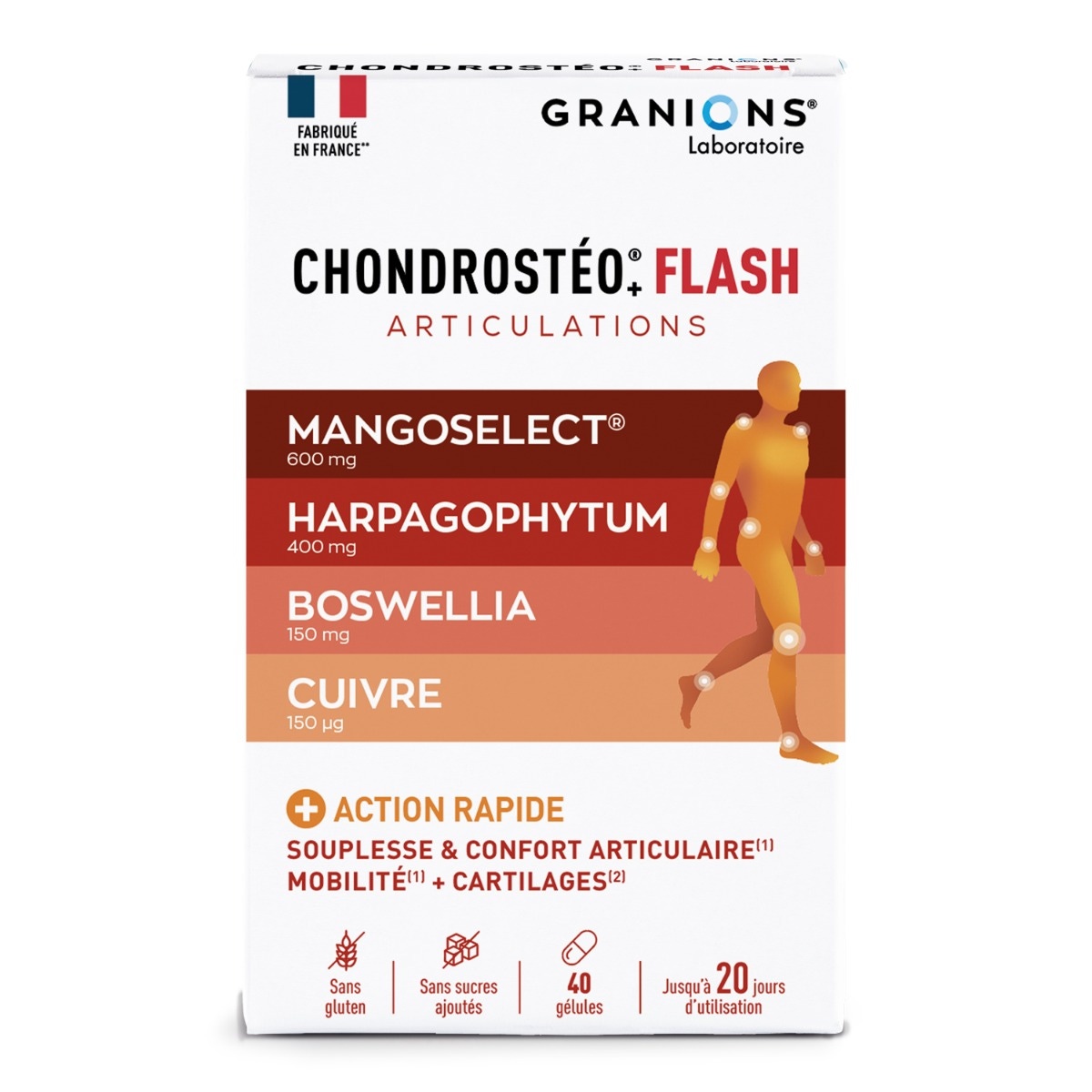 Chondrosteo flash - Bien être et mobilité articulaire - Terminez-en naturellement avec vos douleurs !