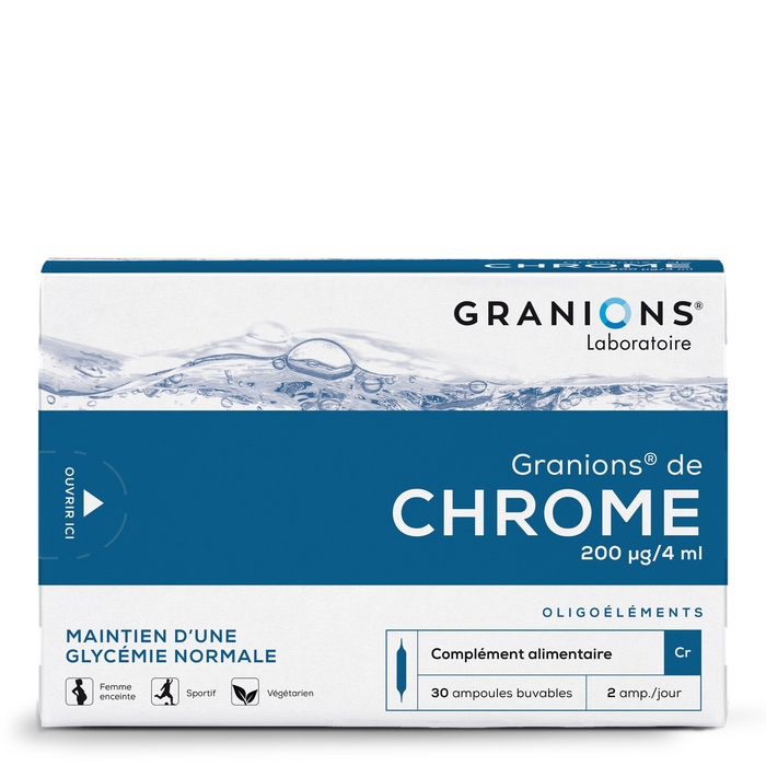 Granions de Chrome 
Maintien d'une glycémie normale