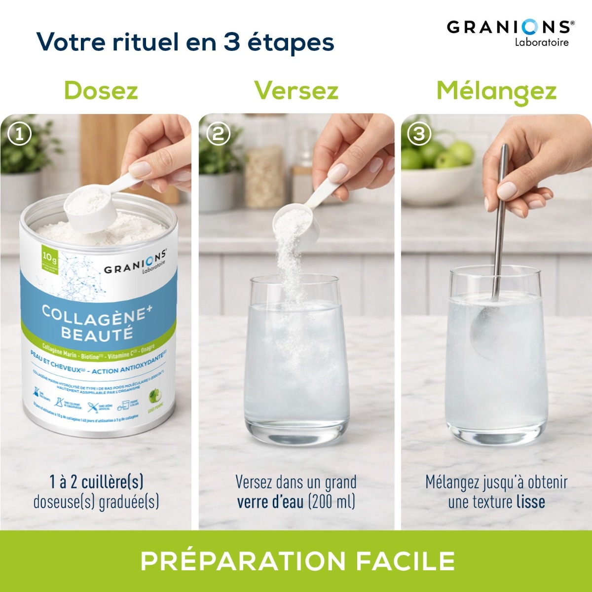 Granions - Collagène+ beauté goût pomme