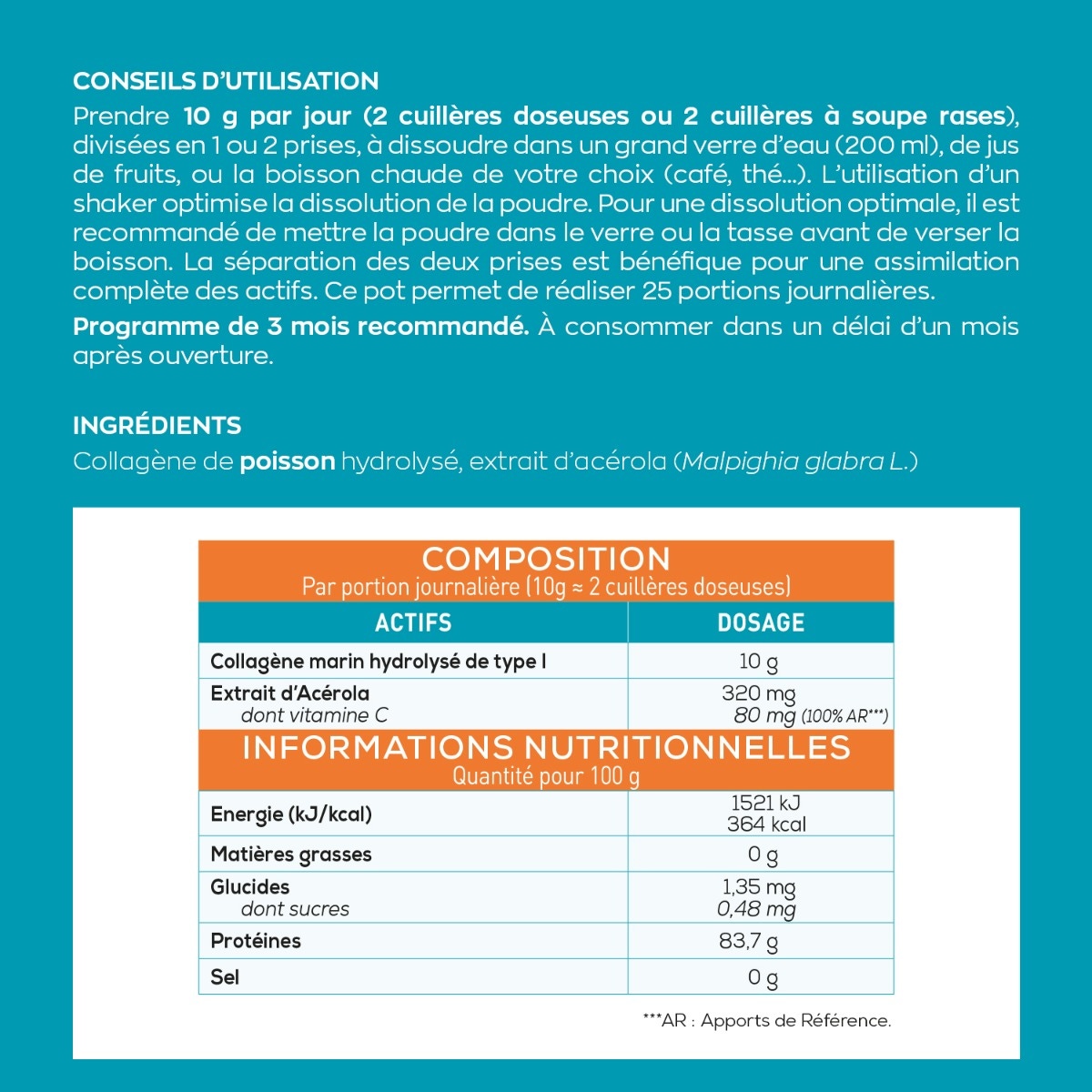 Collagène marin gout neutre