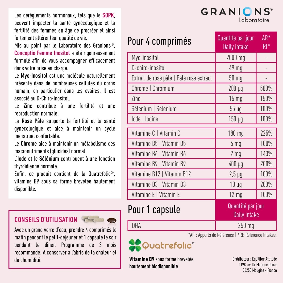 Granions - Conceptio Femme Inositol
