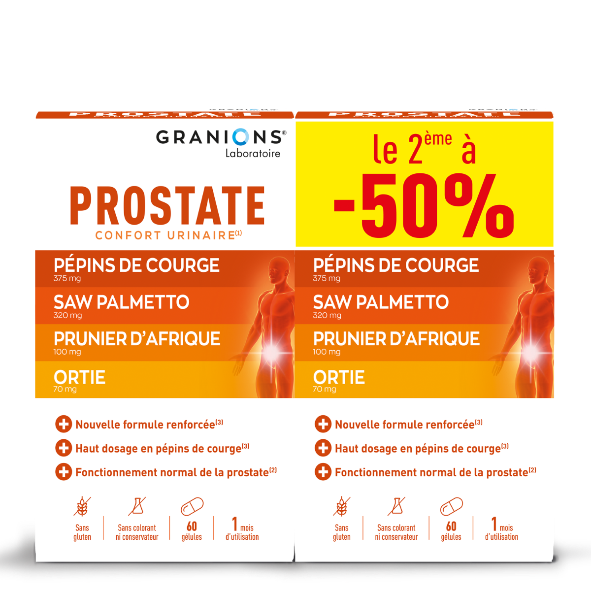 Granions Prostate 
Confort urinaire Prix choc