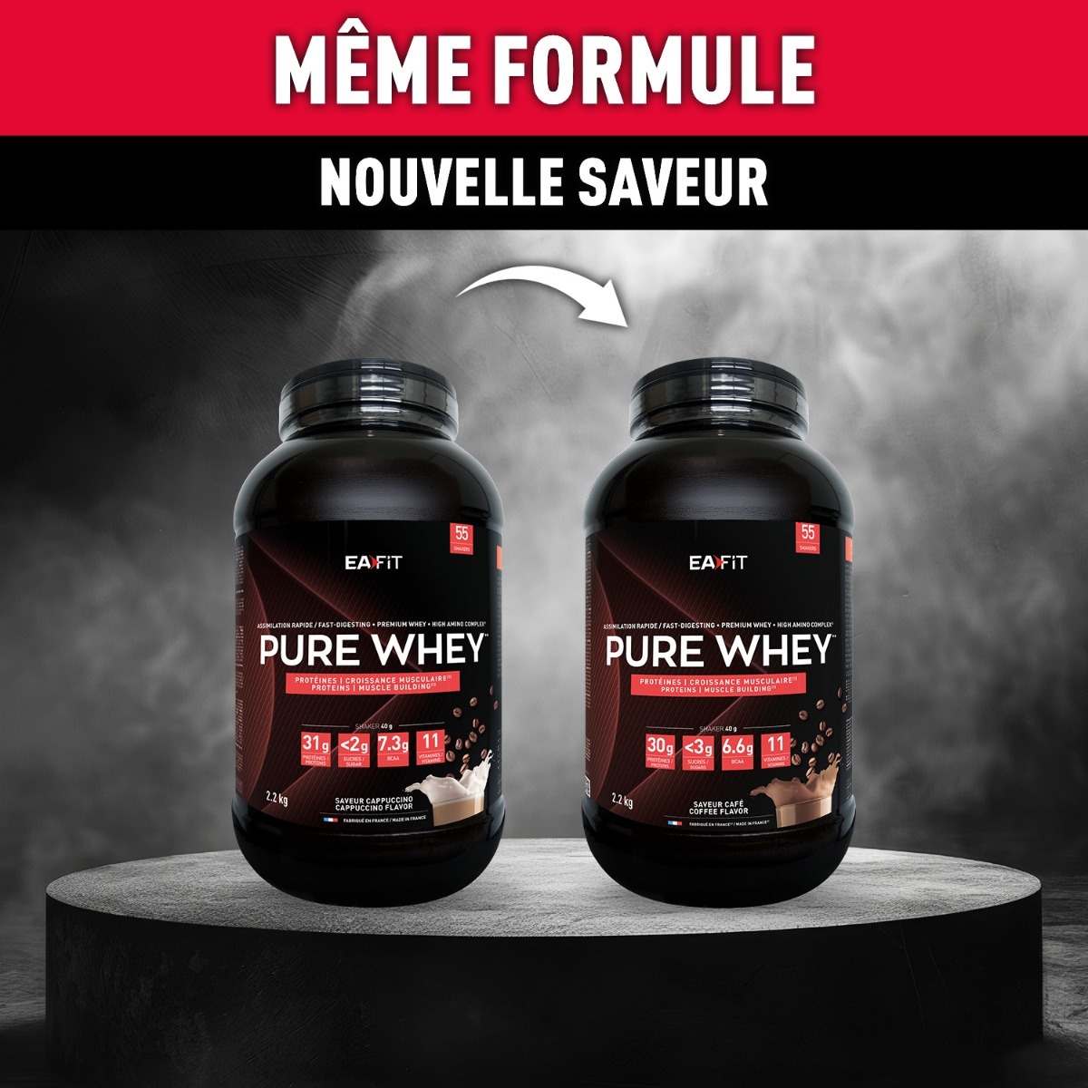 EAFIT - Pure Whey - Saveur Café- 2.2kg