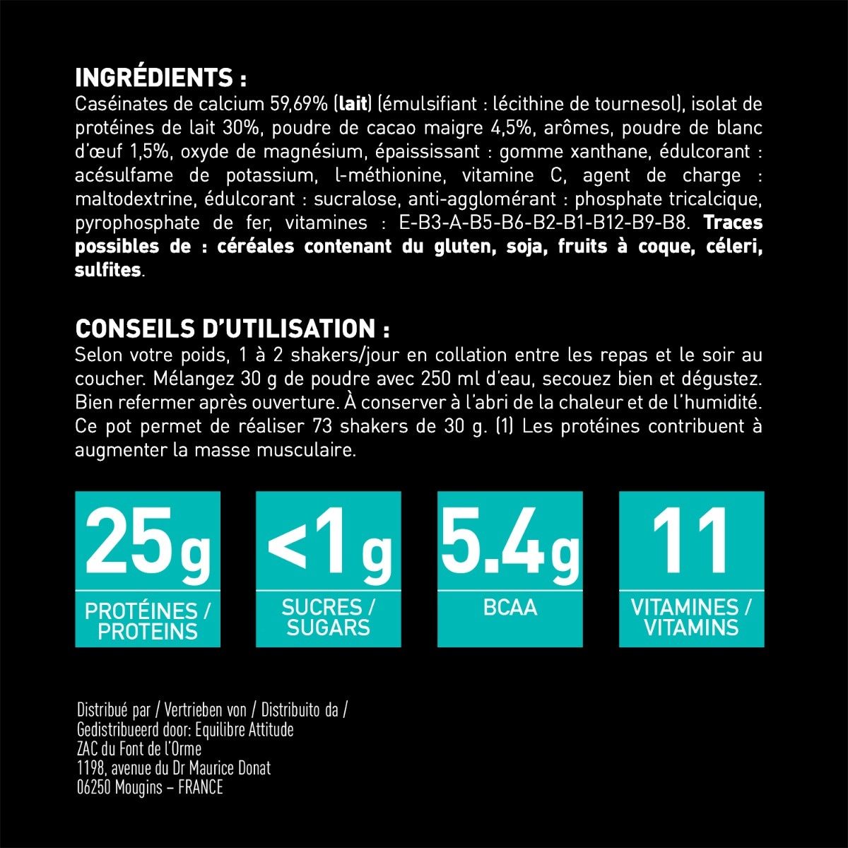 EAFIT - Milk and Egg Micellaire -  ingrédients et conseils d'utilisation