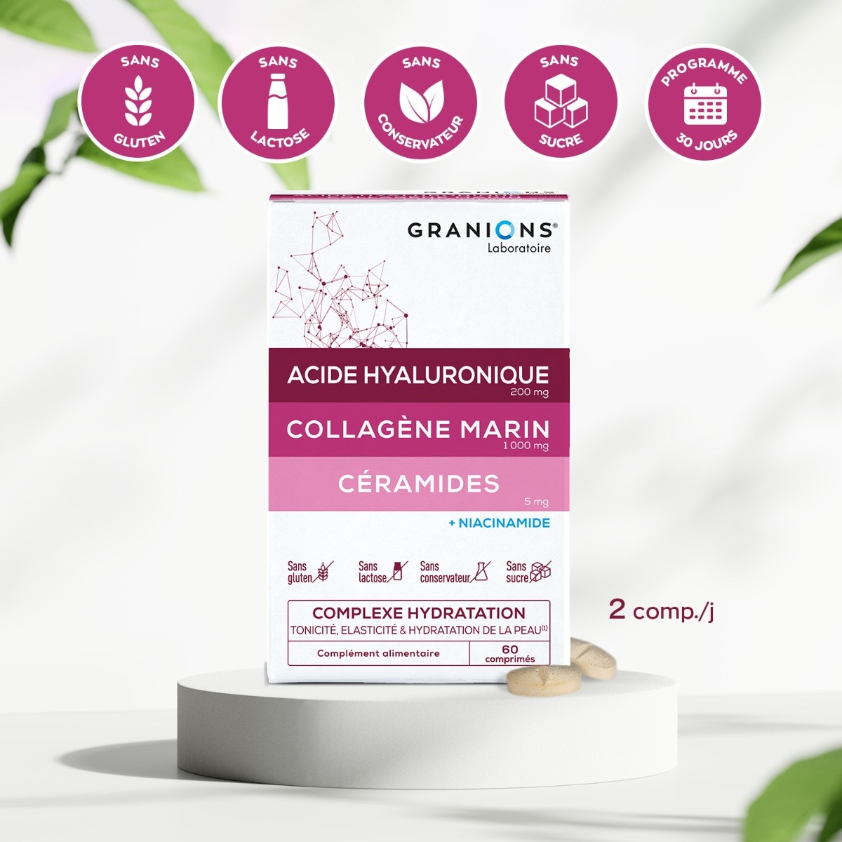 Complexe Hydratation - Tonicité, élasticité & hydratation de la peau 
 allergenes