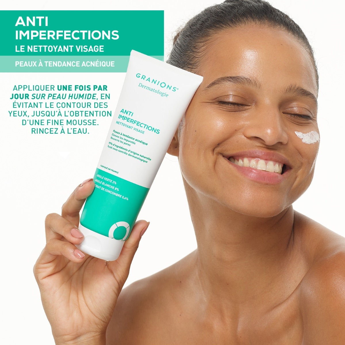 Nettoyant visage anti-imperfections utilisation