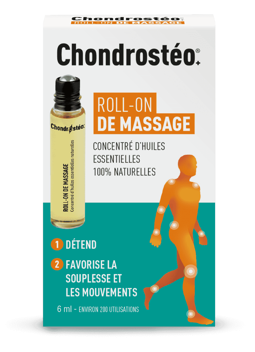 GRANIONS Chondrostéo+ Roll-On de Massage - 6 Ml - Environ 200 Utilisations - 7 Huiles Essentielles 100% Naturelles - Format Nomade Testé Dermatologiquement Laboratoire des Granions - Marque Française