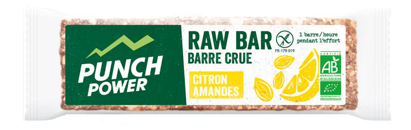 Punch Power - Raw bar - Barre crues à base d'ingrédients naturels et non transformés - seulement 3 ingrédients - saveur citron amandes