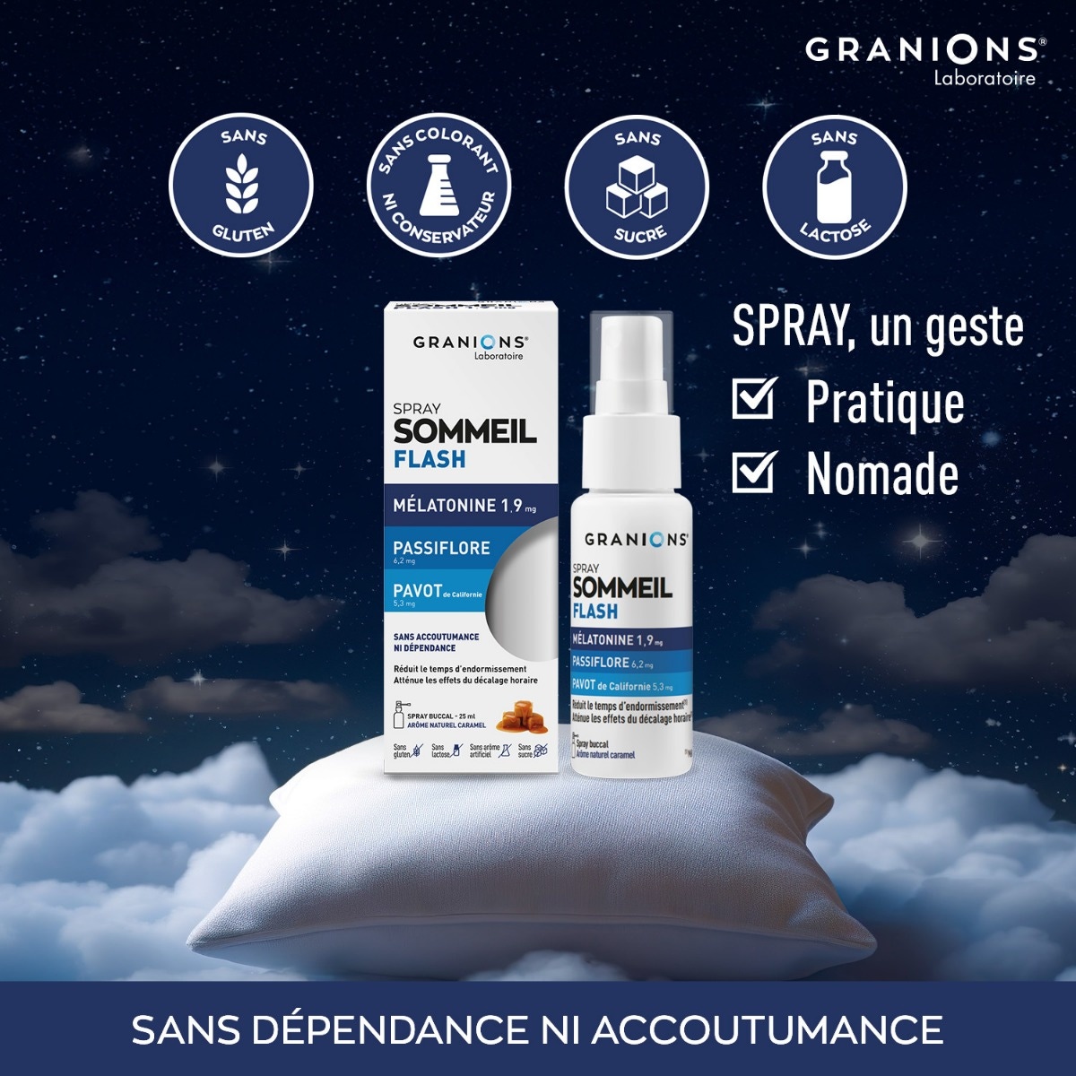 Spray mélatonine sommeil