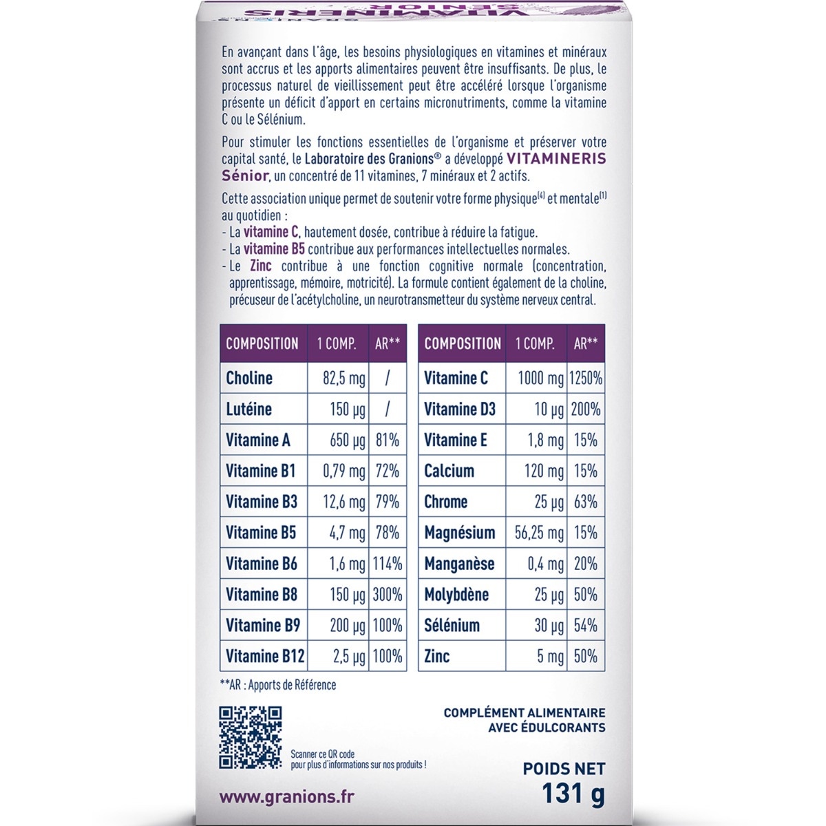 Vitamineris Senior 1000mg - 30 compresse 